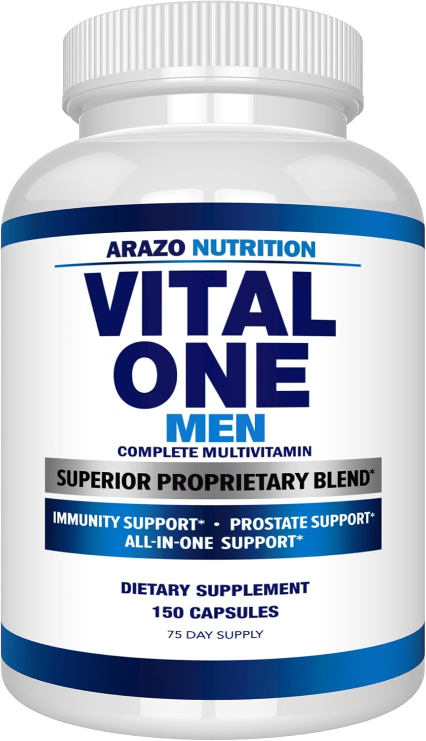 Arazo Nutrition Vital One Multivitamin for Men – Daily Wholefood Supplement (150 Vegan Capsules) - görsel 1