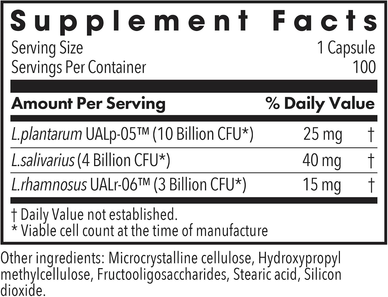 ARG Lactobacillus - Multi-Strain Probiotic Capsules - 100 Capsules - görsel 3