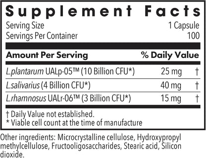 ARG Lactobacillus - Multi-Strain Probiotic Capsules - 100 Capsules