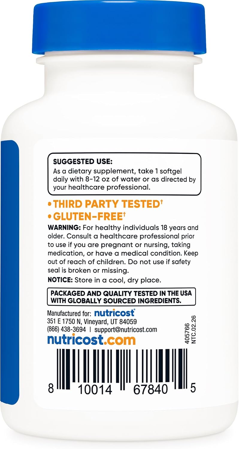 Nutricost Lycopene 50mg Softgels (60 Softgels) - görsel 4