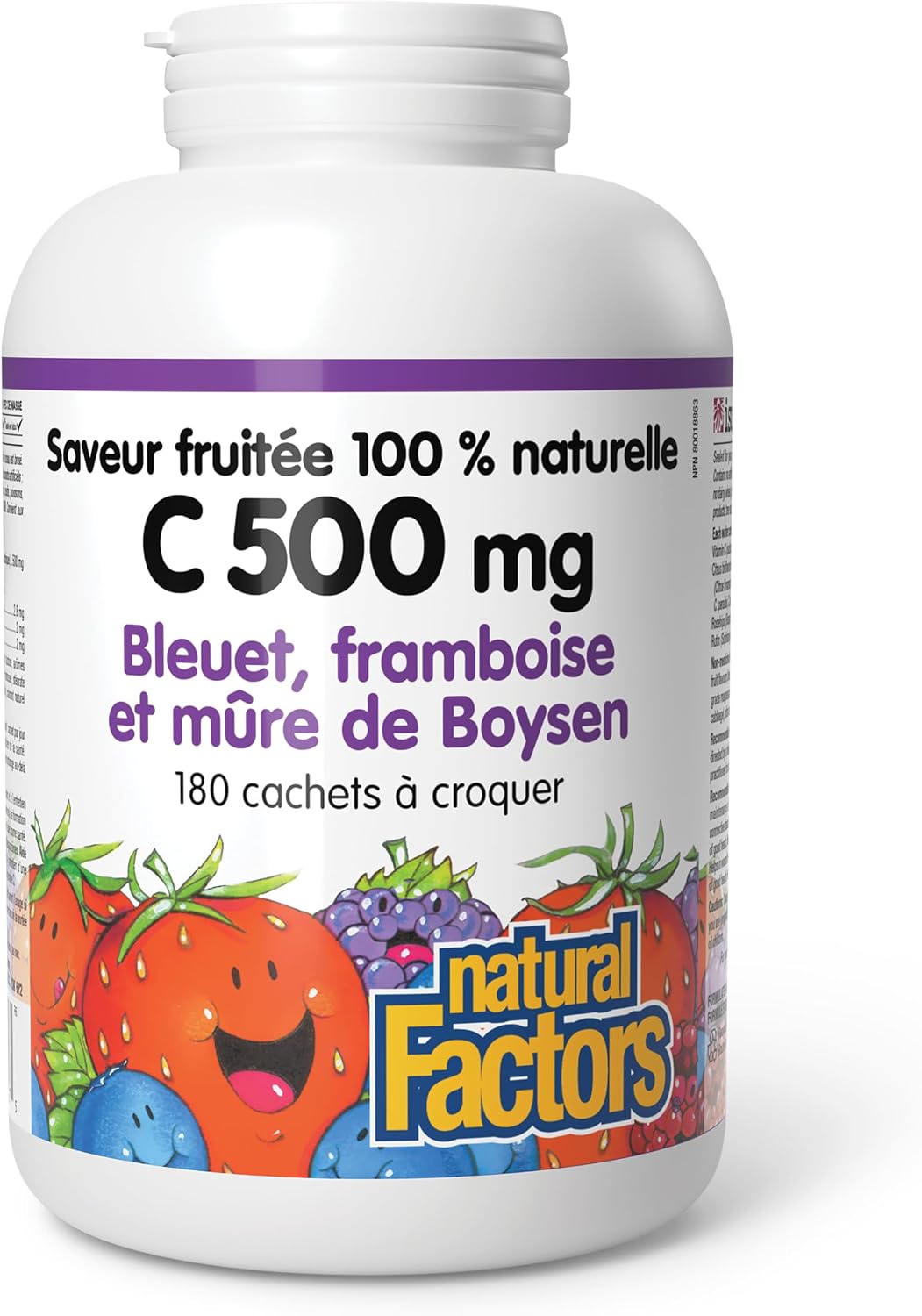 Natural Factors Children's Chewable Vitamin C 500 mg – Immune & Bone Support - görsel 2