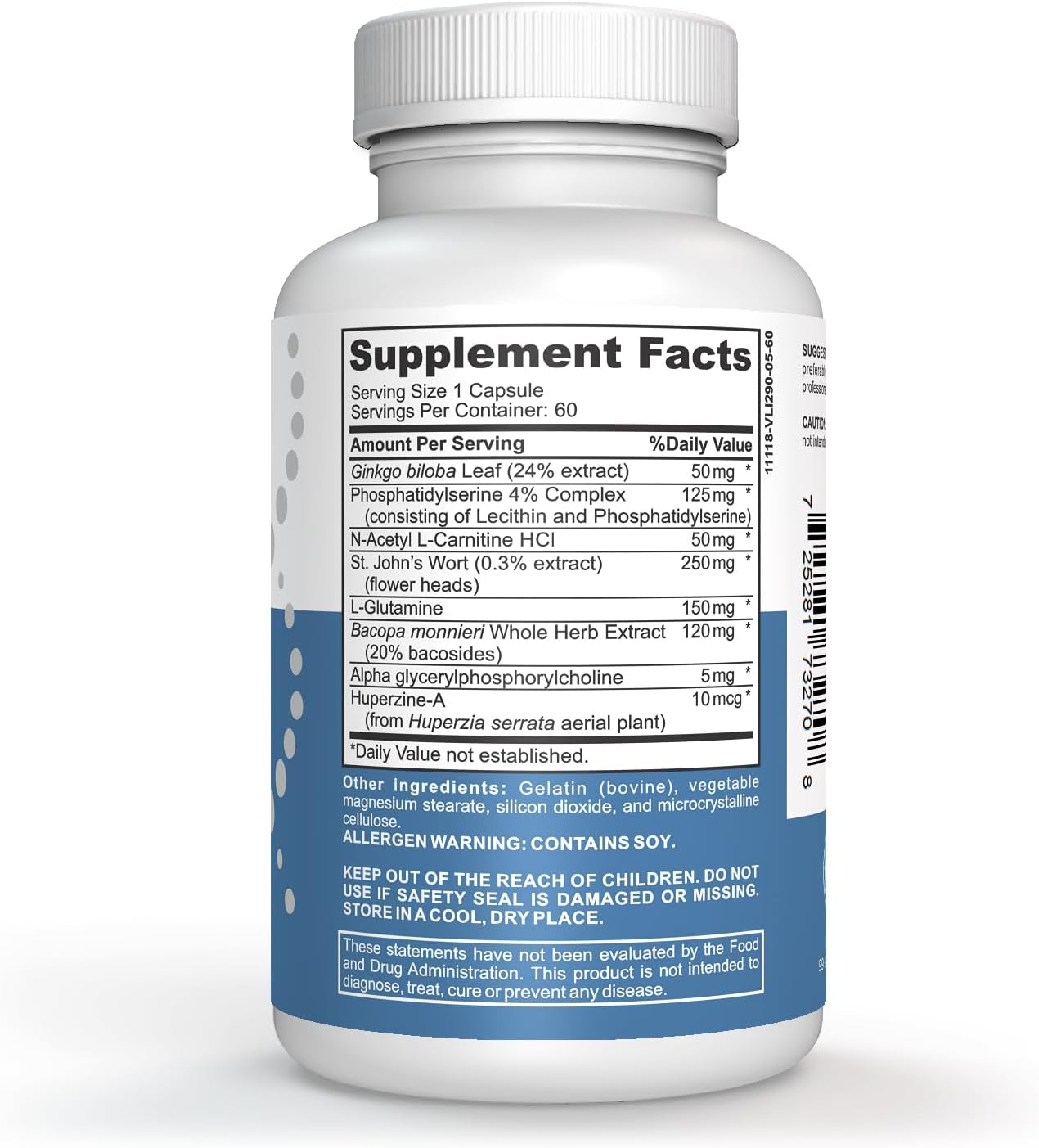Advanced Memory Formula – Brain Supplement for Memory, Focus and Mental Performance (180 Capsules) - görsel 1
