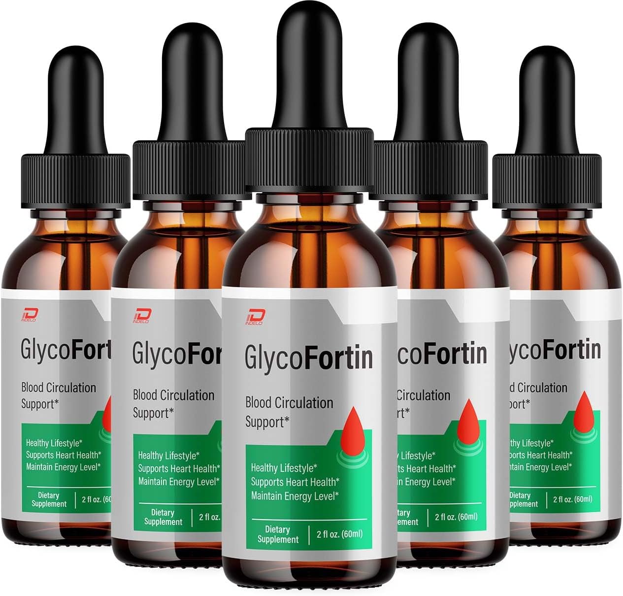 Glyco Fortin Drops - Extra Strength Liquid Supplement with Organic Hawthorn Berry & Grape Seed Extract, 5 Month Supply - görsel 1