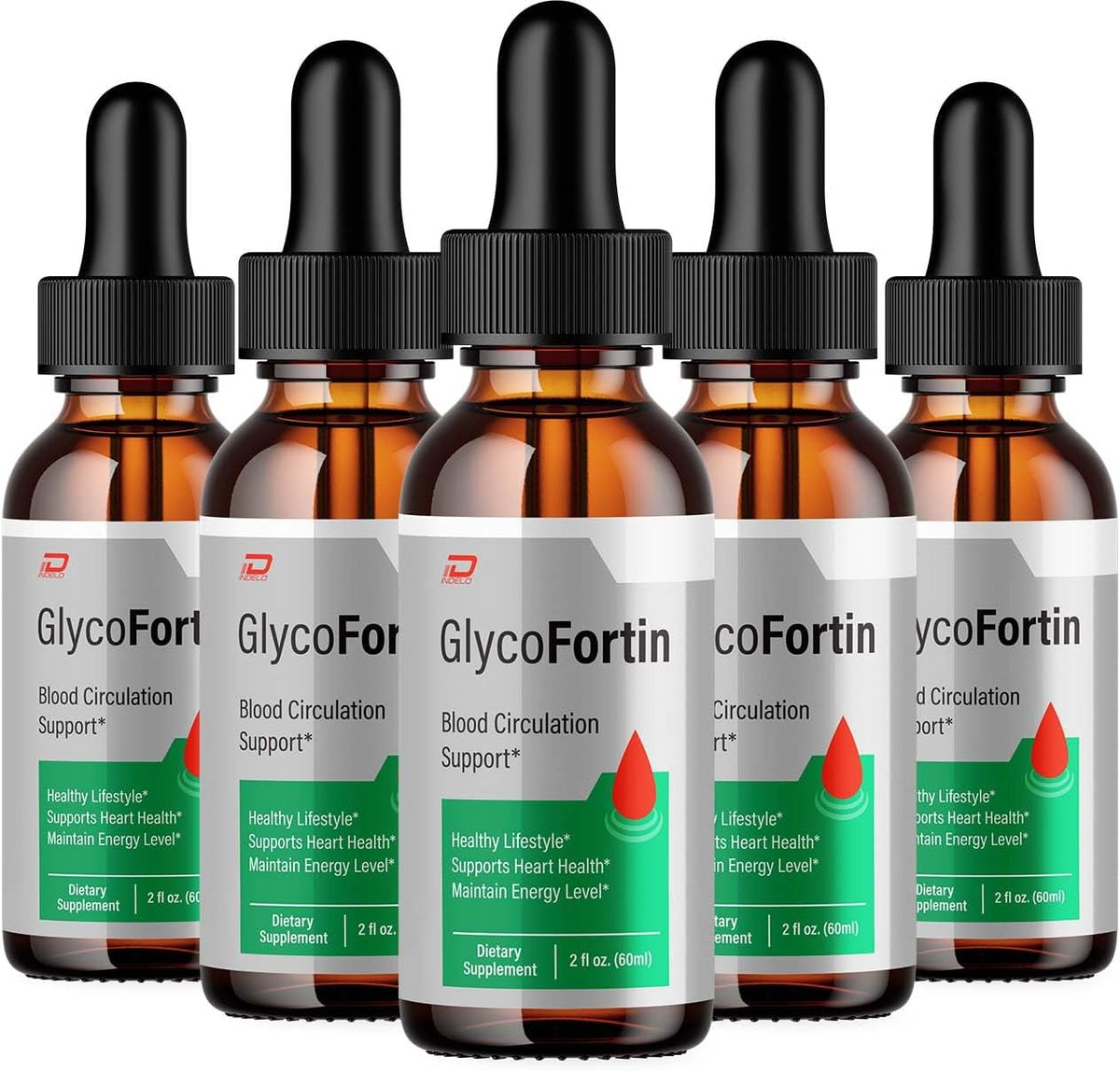 Glyco Fortin Drops - Extra Strength Liquid Supplement with Organic Hawthorn Berry & Grape Seed Extract, 5 Month Supply - görsel 1