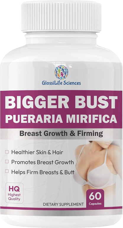 GlossiLife Sciences Breast Support Pueraria Mirifica 500mg (equiv 7500mg) 120 Capsules
