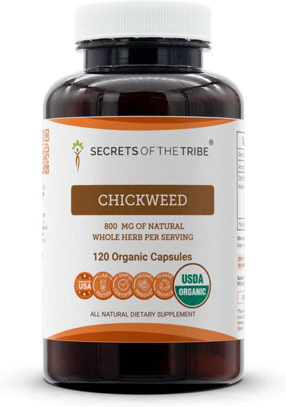 Secrets of the Tribe Organic Chickweed Capsules (60 Capsules)