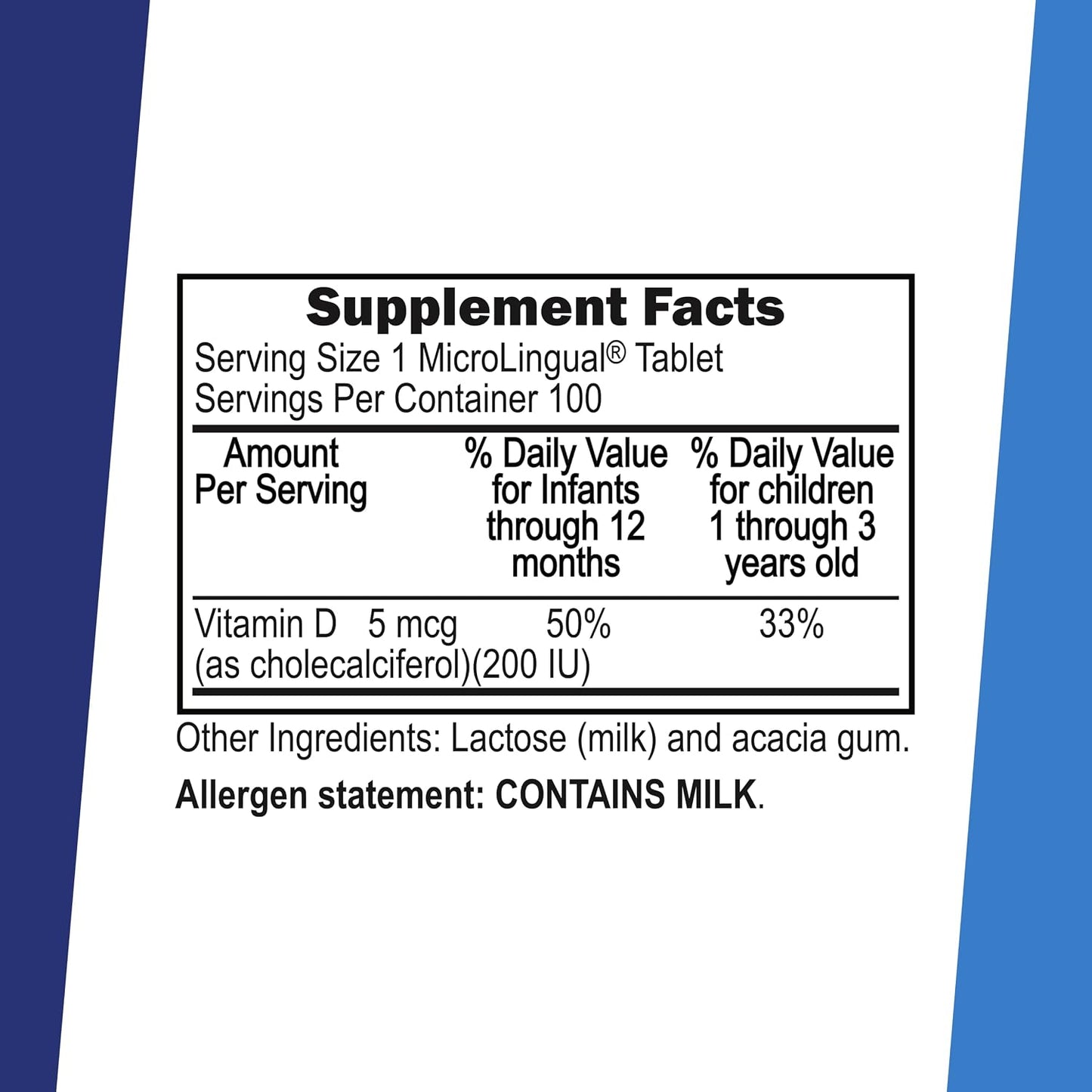 Superior Source Baby Vitamin D3 - Immune Support Supplement - Supports Healthy Bones & Teeth - Non-GMO & Gluten-Free - 100 MicroLingual Instant Dissolve Tablets - görsel 2