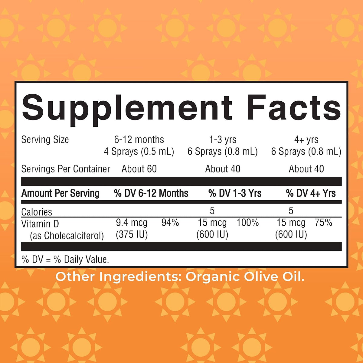 MaryRuth Organics Vegan Vitamin D3 Spray - Certified Organic, Sugar-Free, 30 Servings - görsel 2