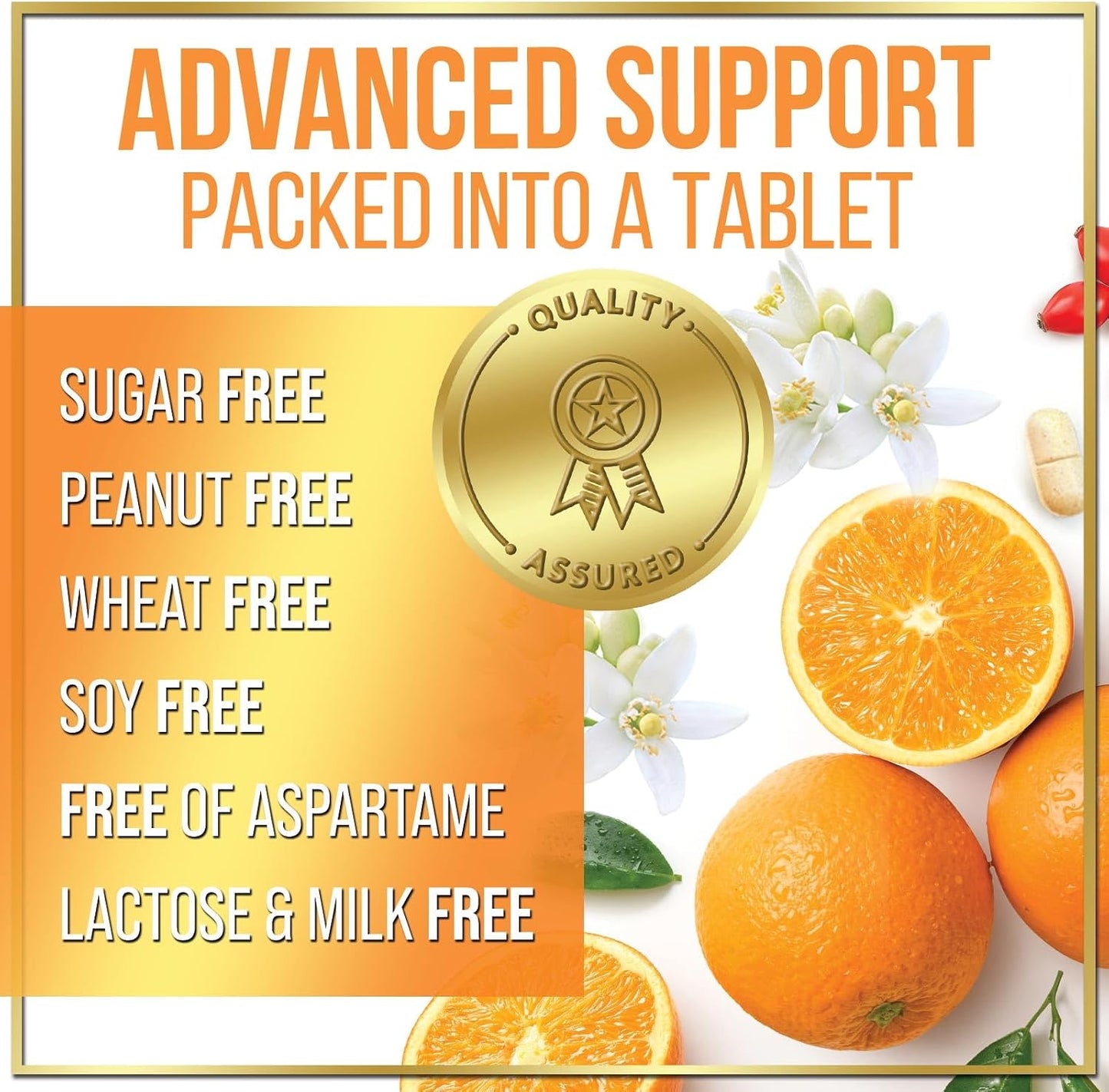 Hello Lovely! Vitamin C 1000mg Chewable Tablets with Rose Hips & Bioflavonoids - görsel 6