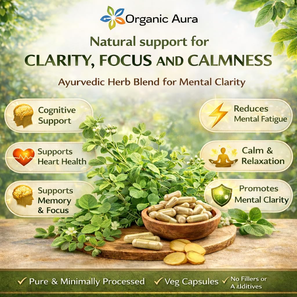 Organic Aura Brahmi Capsules (120 Capsules) - Whole Green Superfood, Non-GM, Gluten-free – Image 4