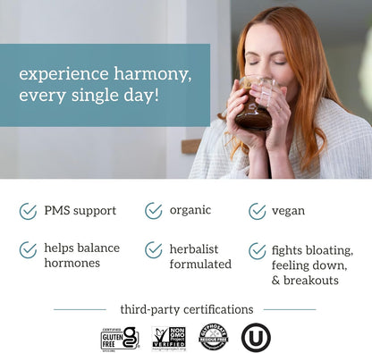 Organifi Harmony - Hormone Support for Women with Organic Cacao Superfood Powder, 30 Servings