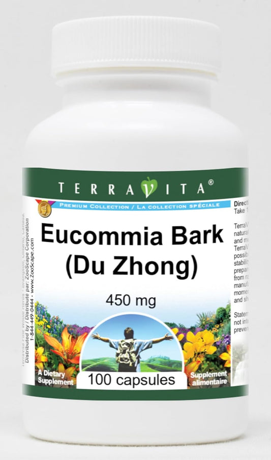 Eucommia Bark (Du Zhong) - 450 mg, 100 Capsules