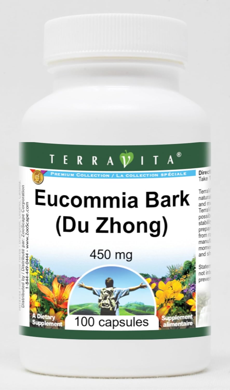 Eucommia Bark (Du Zhong) - 450 mg - 100 Capsules (3 Pack) - görsel 1