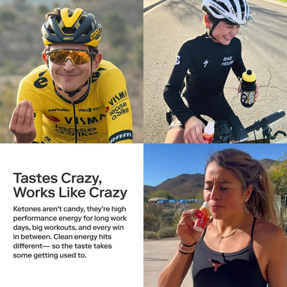 Ketone-IQ No Caffeine Exogenous Ketones Energy Shots - 24 Pack - Sugar Free, Salt Free, All Natural (Green Apple)