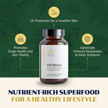 Kerala Ayurveda Moringa 450 mg Leaf Extract – 60 Vegan Capsules