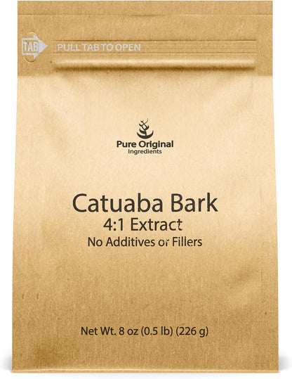 PURE ORIGINAL INGREDIENTS Catuaba Bark, 4:1 Extract, Fine Powder, Food Supplement (227 g)