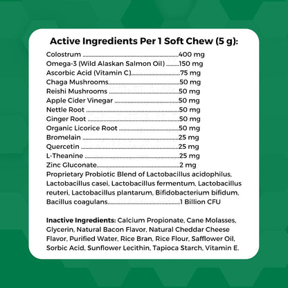Progility Allergy & Immune Supplement for Dogs – Advanced Daily Immune System & Seasonal Allergy Support with Probiotics, Soft Chews (90 Count)