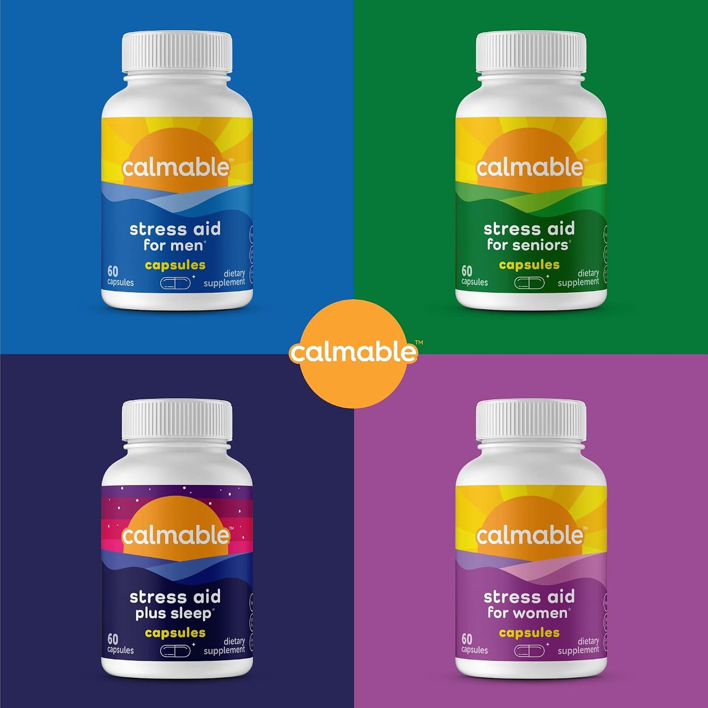 Calmable Stress Relief Aid for Teens - Vitamin B6, L-Theanine & Ashwagandha - Vegan Food Supplement - 60 Capsules - görsel 5