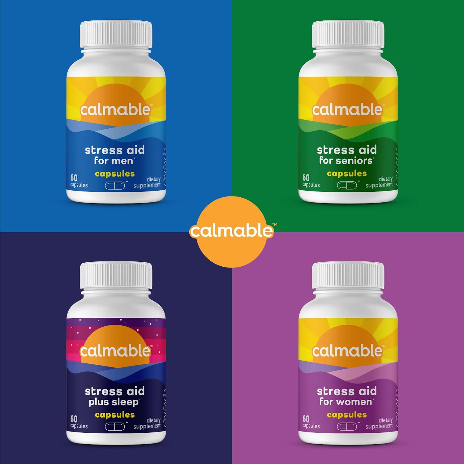 Calmable Stress Relief Aid for Teens - Vitamin B6, L-Theanine & Ashwagandha - Vegan Food Supplement - 60 Capsules - görsel 5