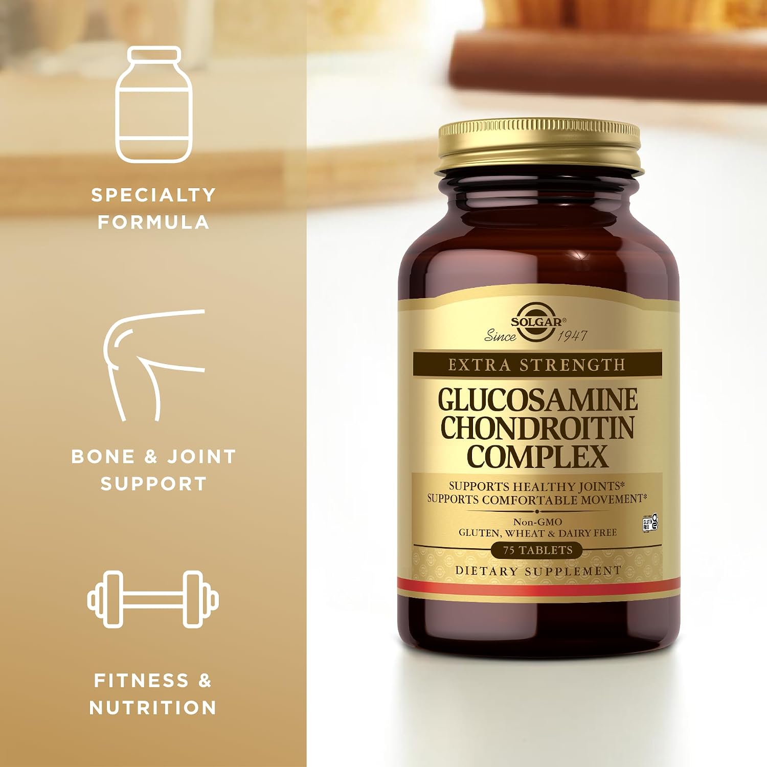 Solgar Extra Strength Glucosamine Chondroitin Complex, 75 Tablets - görsel 4