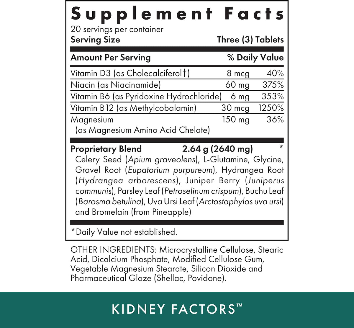 Michael's Naturopathic Kidney Factors - 60 Capsules - görsel 2