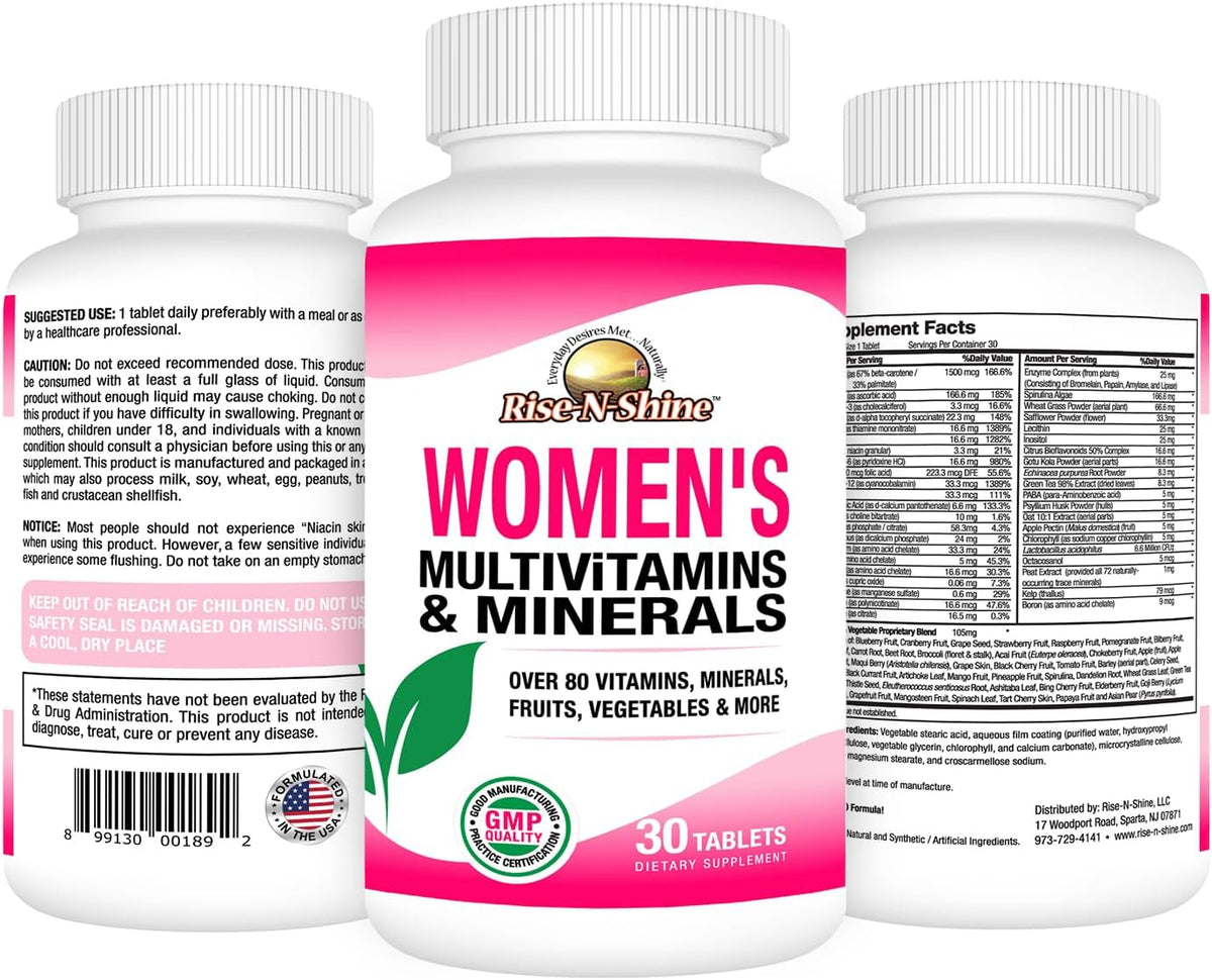 Rise-N-Shine Women's Multivitamin & Minerals - 30 Tablets - görsel 2