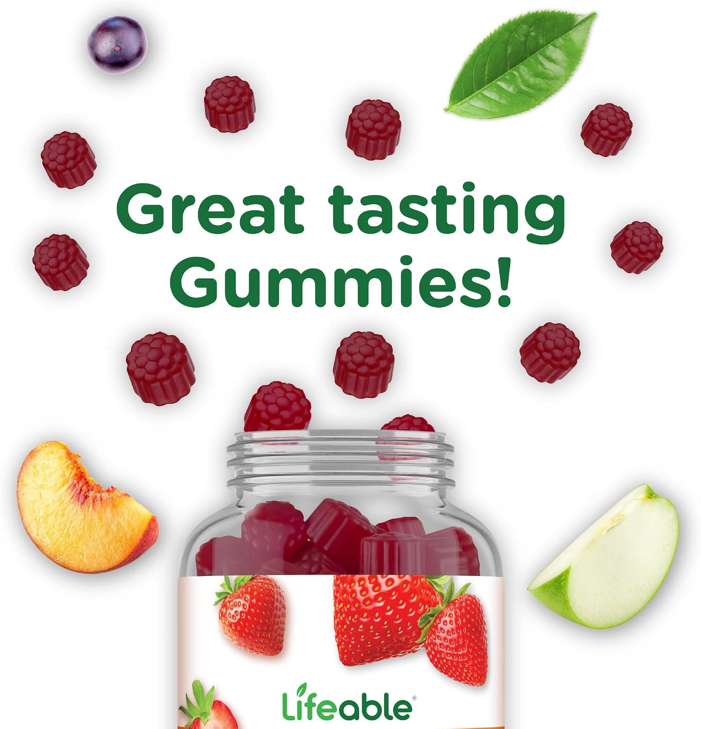 Lifeable Vitamin D3 K2 Gummies for Adults – Strawberry Flavour, 60 Gummies - görsel 7