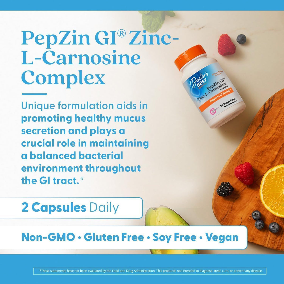 Doctor's Best PepZin GI – Zinc-L-Carnosine Complex for Digestive Support (120 Veg Capsules) - görsel 8