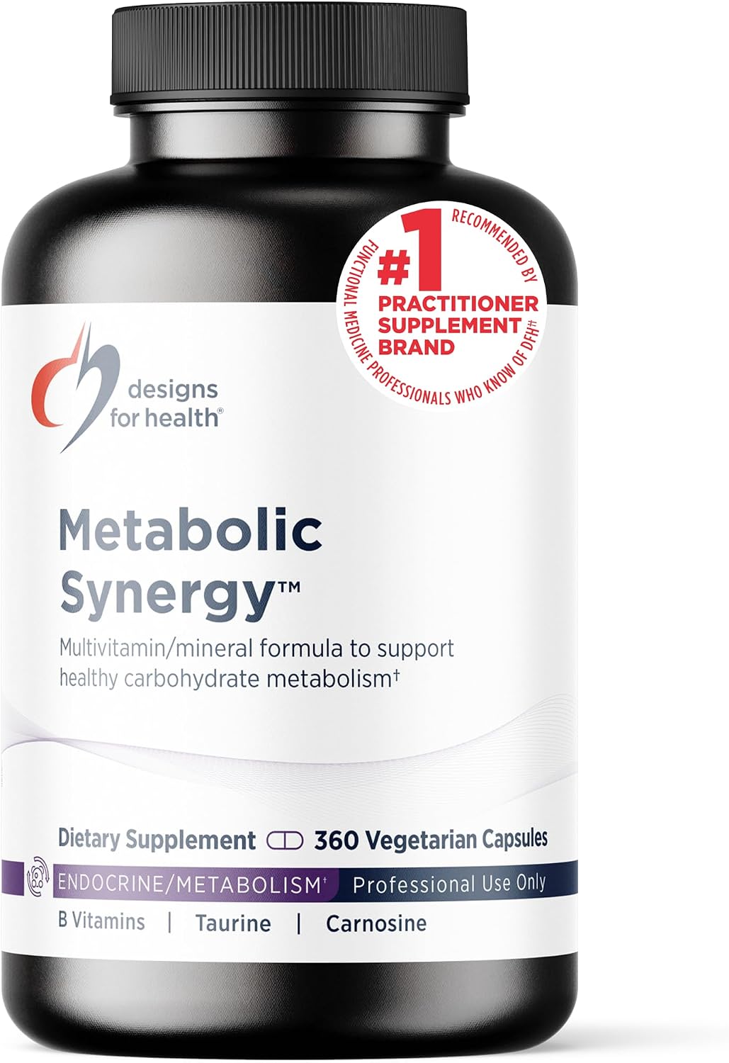 Designs for Health Metabolic Synergy - Multivitamin and Mineral Supplement with Chromium, Zinc, Selenium, R-Lipoic Acid, Vitamins + More (360 Capsules) - görsel 1