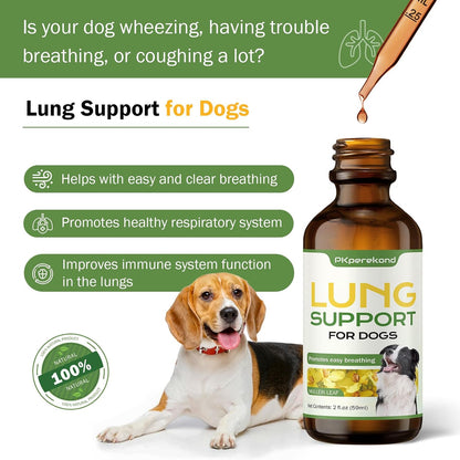 Lung Support for Dogs – Cough & Respiratory Health Support for Breathing – Immune Support, Natural Supplement for Dog Coughing, Wheezing – Promotes Lung Function