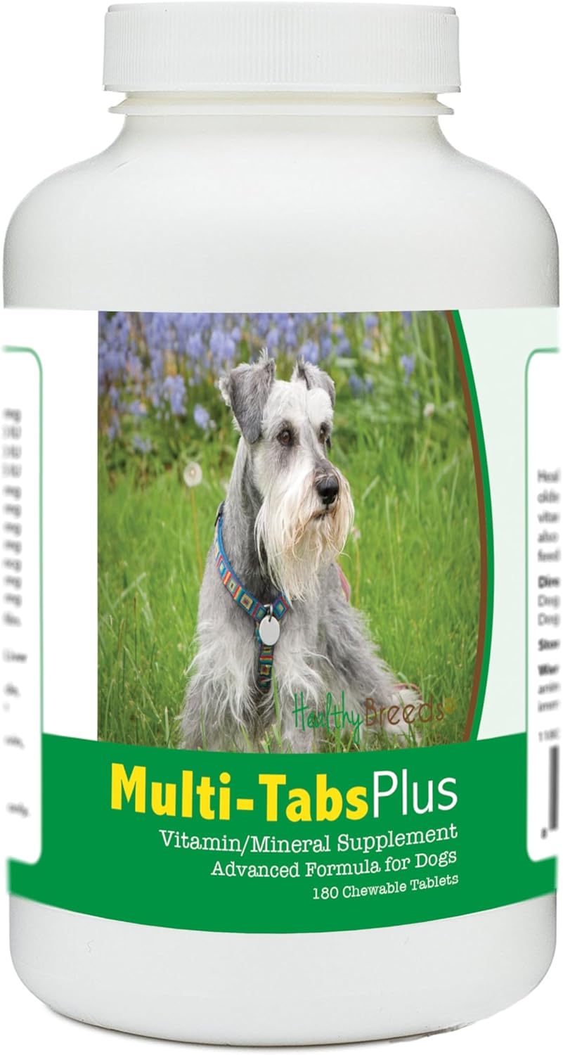 Healthy Breeds Miniature Schnauzer Multi-Tabs Plus Chewable Tablets – 180 Count - görsel 1