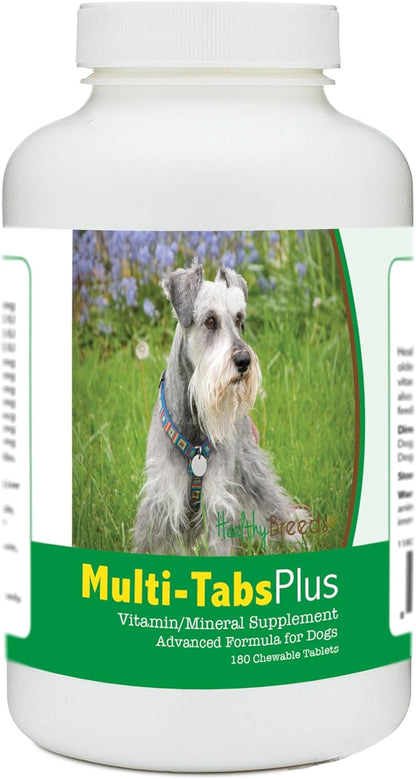 Healthy Breeds Miniature Schnauzer Multi-Tabs Plus Chewable Tablets – 180 Count