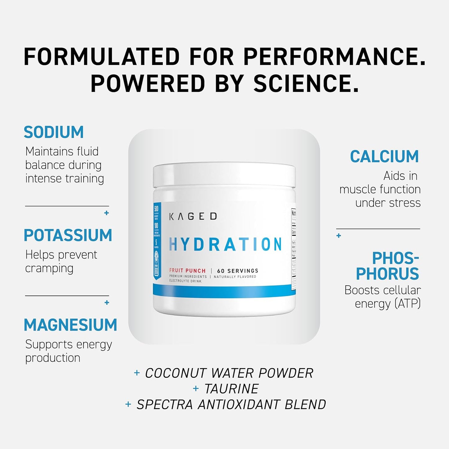 Kaged Hydra-Charge Electrolyte Hydration Powder – Apple and Limeade, 60 Servings - görsel 2