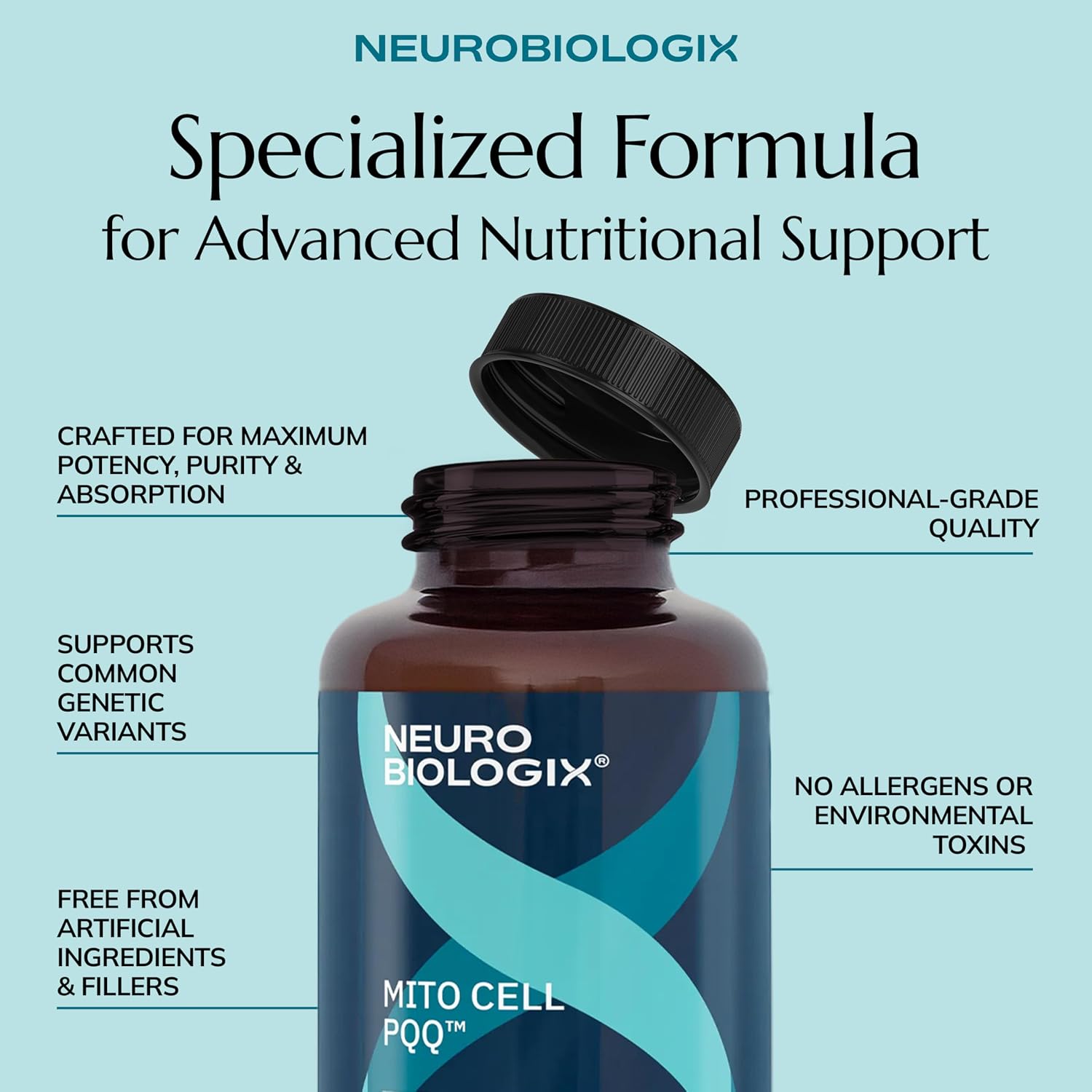 Neurobiologix Mito Cell PQQ Energy & Focus Supplement – 60 Capsules - görsel 6