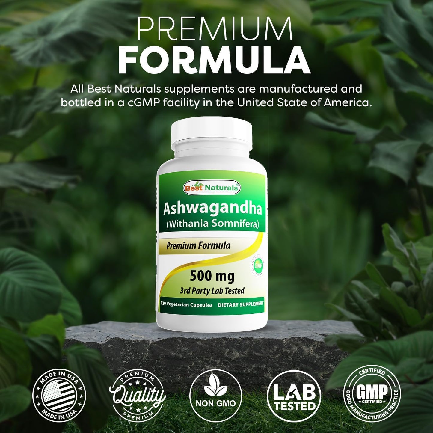 Best Naturals Ashwagandha Extract 500 mg, 120 Capsules (Pack of 2) - görsel 5