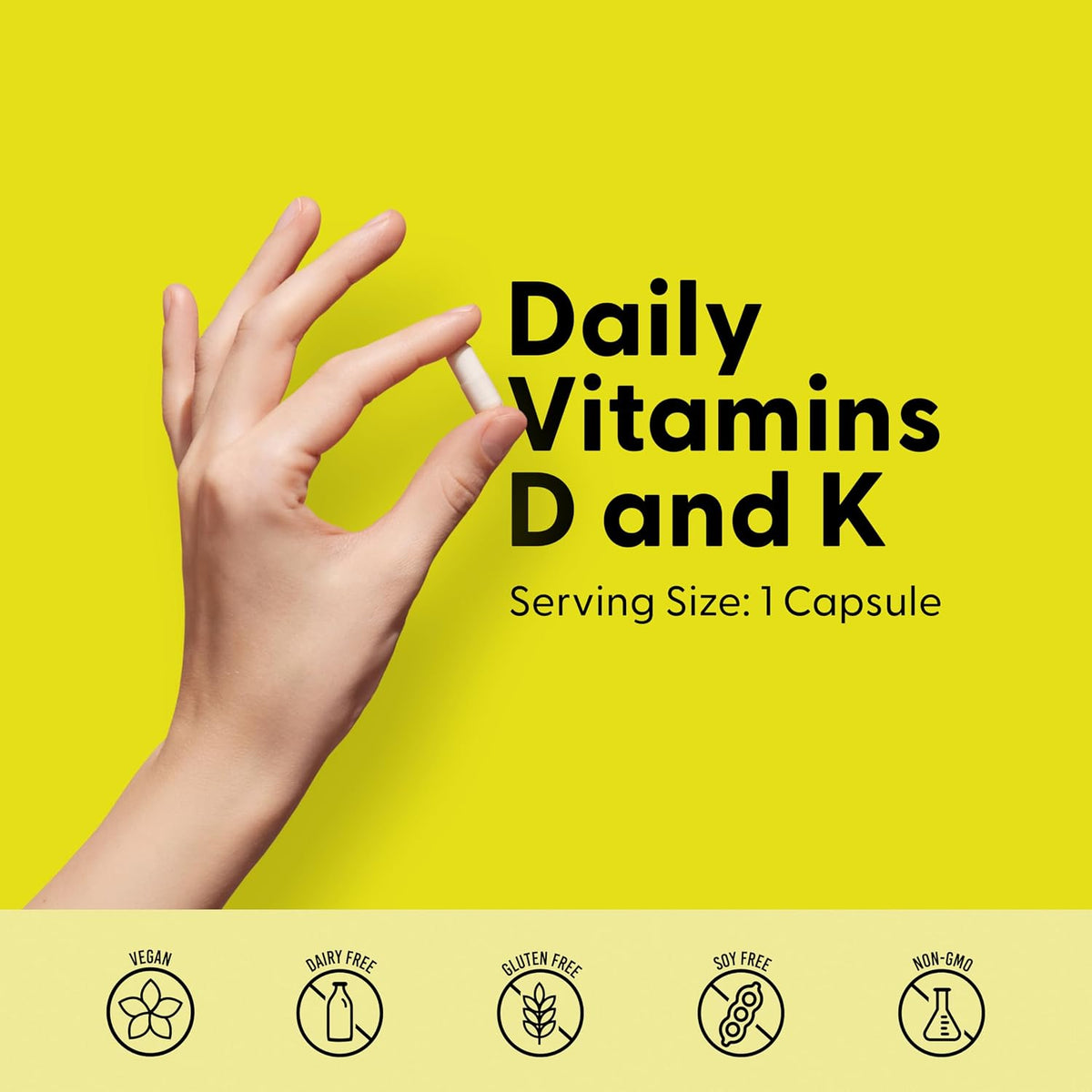 Lively Vitamin Co. Solar Power Vitamin D3 2000 IU with Vitamin K2 (MK-7), 60 Capsules - görsel 3