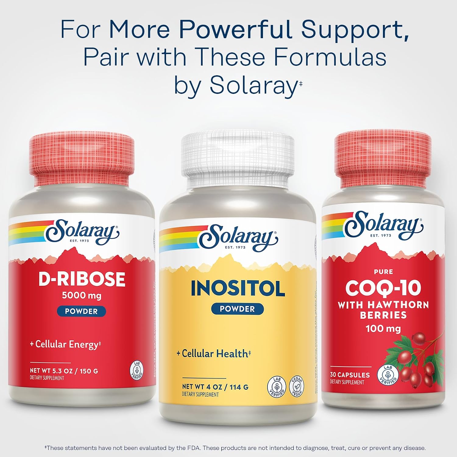 SOLARAY Pure Inositol Powder - Vegan, Lab Verified, 4 oz (113 g, 163 Servings) - görsel 6