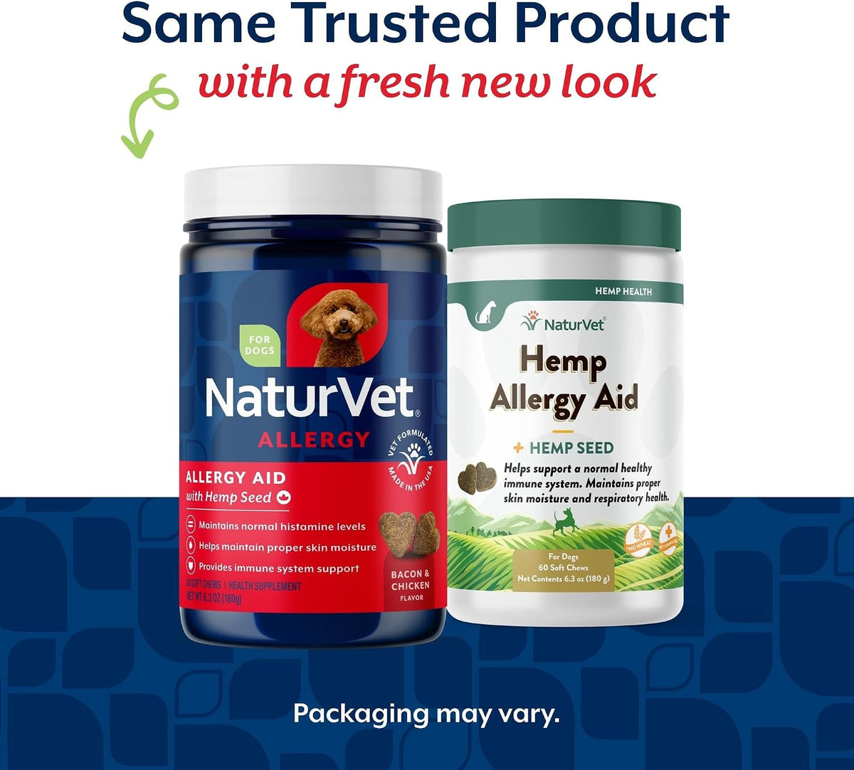 NaturVet Hemp Allergy Aid Supplement for Dogs - Antioxidant & Omega Soft Chews, 60 Count - görsel 2