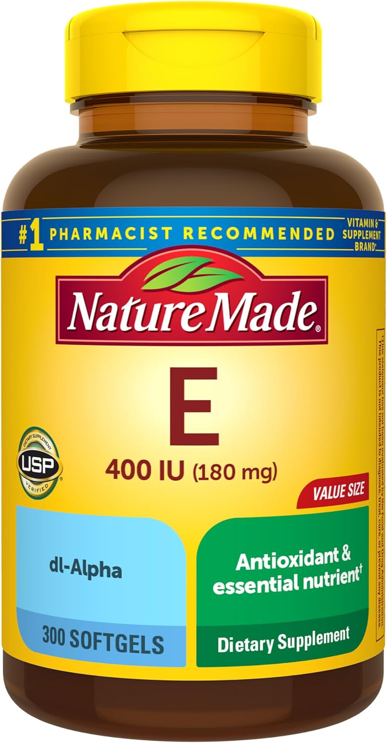 Nature Made Vitamin E 180 mg (400 IU) Softgels, 300 Capsules - görsel 1