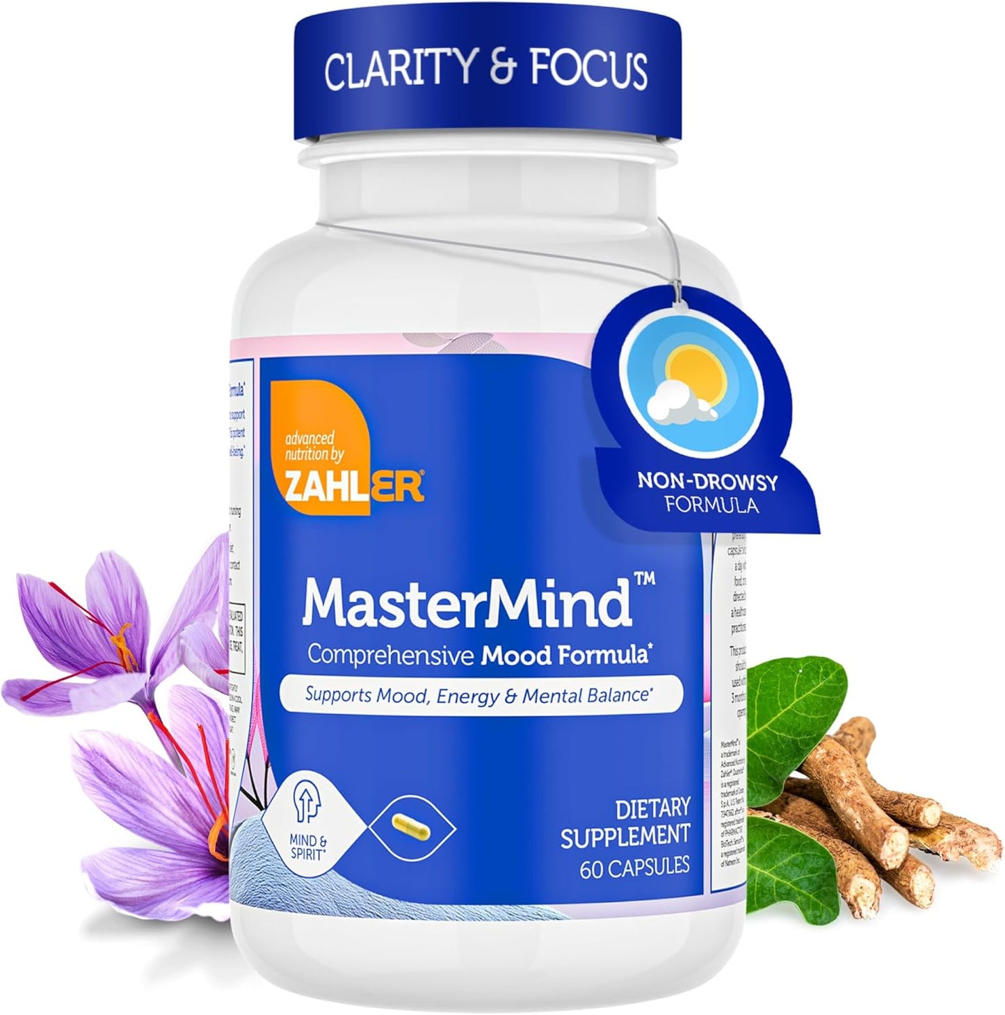 Zahler Mastermind - Comprehensive Mood Formula - Supports Mood Relaxation and Mental Balance - 60 Capsules - görsel 1