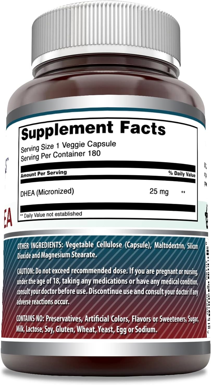 Amazing Formulae Micronised DHEA 25mg - 180 Veggie Capsules - görsel 3
