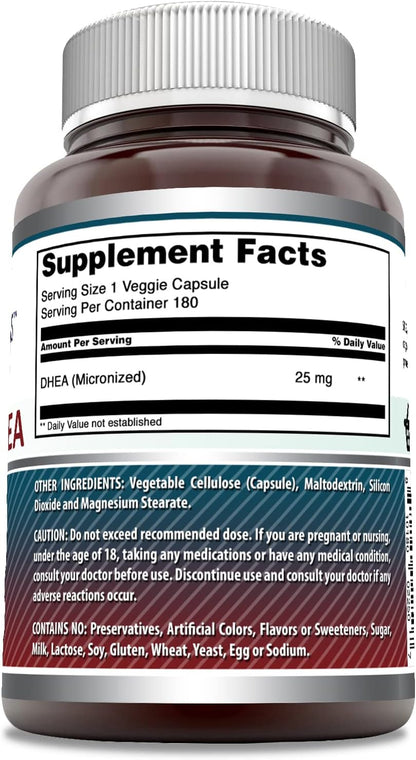 Amazing Formulae Micronised DHEA 25mg - 180 Veggie Capsules