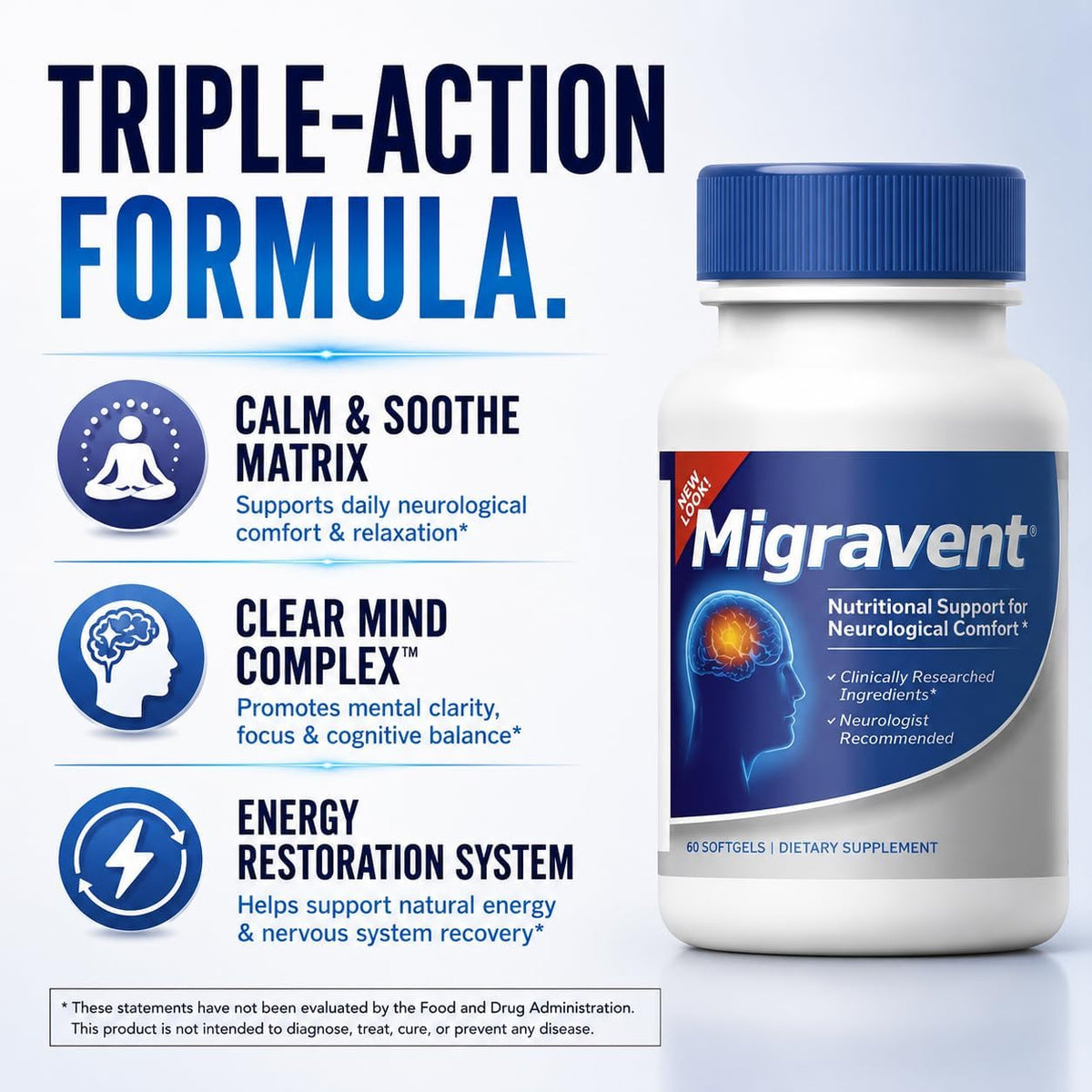 Vita Sciences Migravent – Advanced Nutritional Formula with Magnesium, CoQ10, Vitamin B2, and Butterbur – 60 Capsules - görsel 4