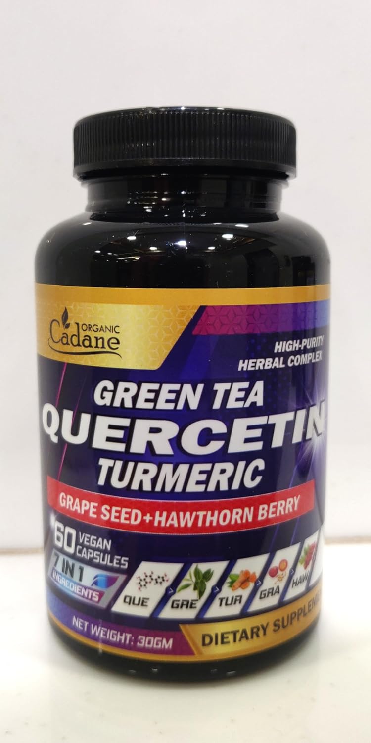 Organic Cadane Quercetin Supplements - 60 Superfood Capsules - görsel 2