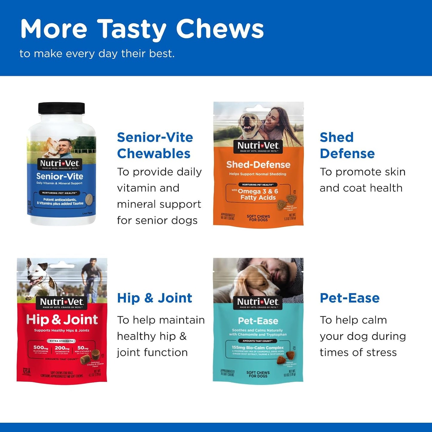 Nutri-Vet Multi-Vite Chewables for Adult Dogs - 120 Count - görsel 6