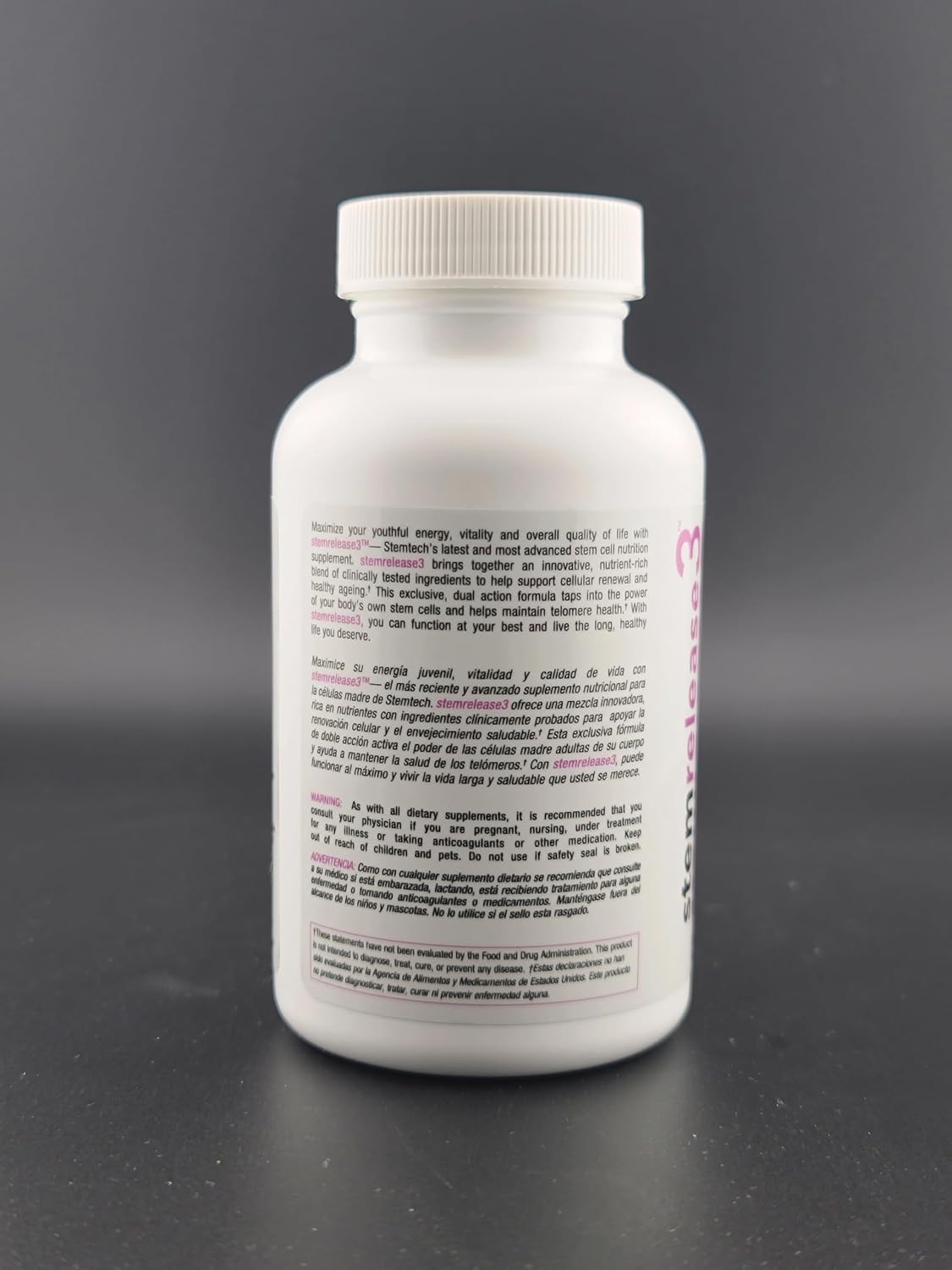 Stemrelease3 Advanced Stem Cell Nutrition for Natural Renewal and Vitality, Exclusive Blend for Supporting Telomere Health, 60 Capsules - görsel 6