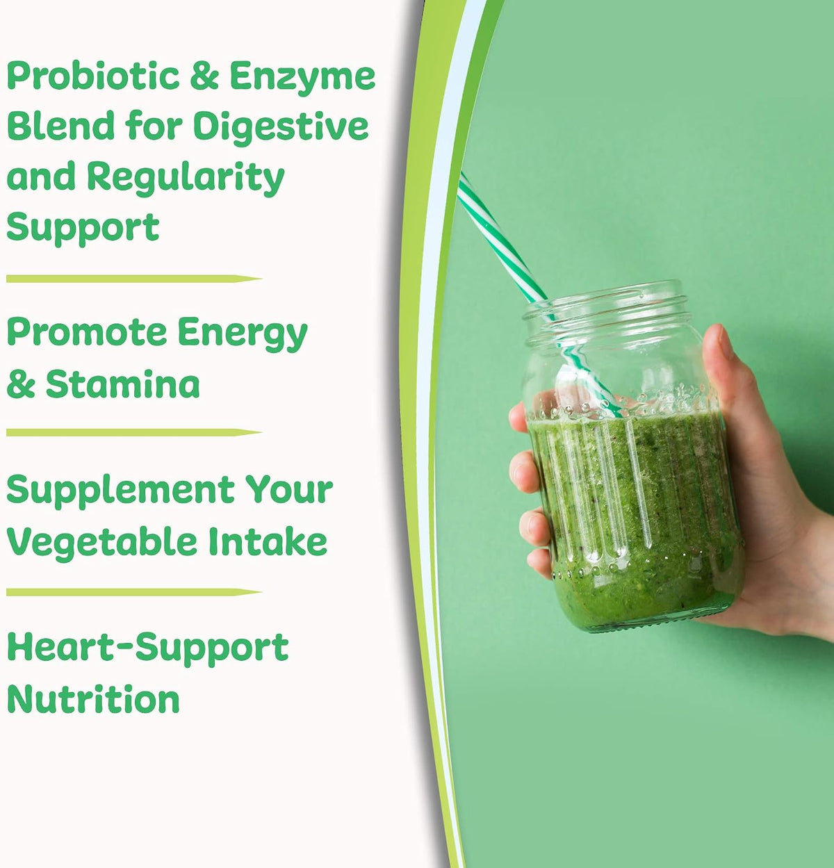 New Vitality Royal Greens Superfood Powder – Organic Vegetable Blend with Probiotics & Antioxidants, 305 g (30-Day Supply) – Image 5
