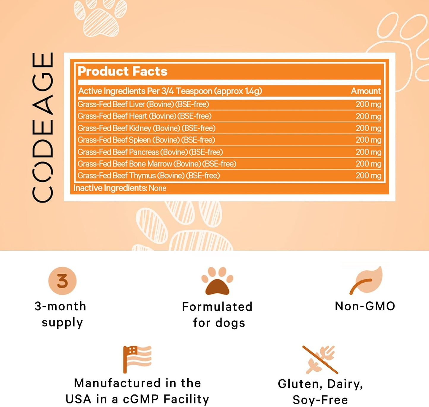 Happy Healthy Organs & Glands Supplement for Dogs - Freeze-Dried Raw Grass-Fed Beef Multi-Organ, 85 g - görsel 2