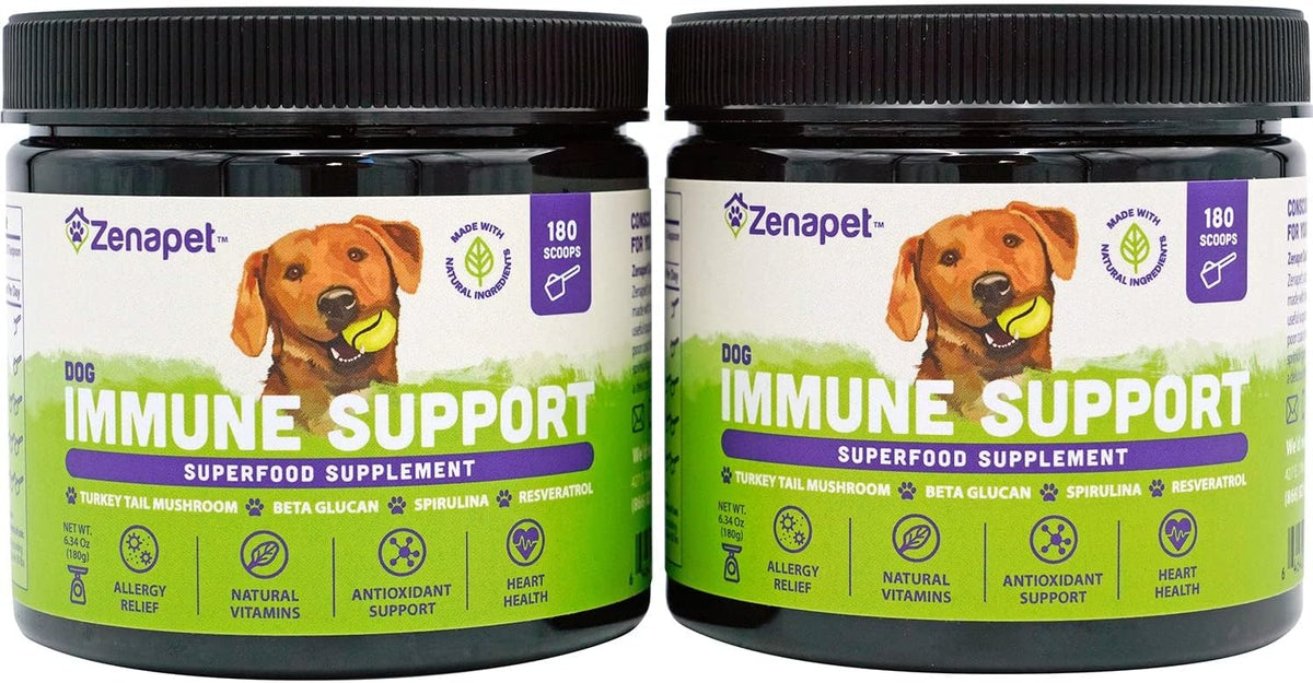 Zenapet Dog Immune Support Powder Topper - Turkey Tail, Spirulina & Beta-Glucan - görsel 1