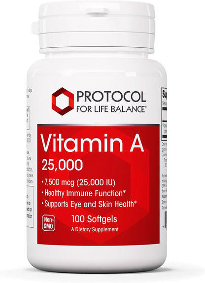 Protocol for Life Balance Vitamin A 25,000 IU – 100 Softgels
